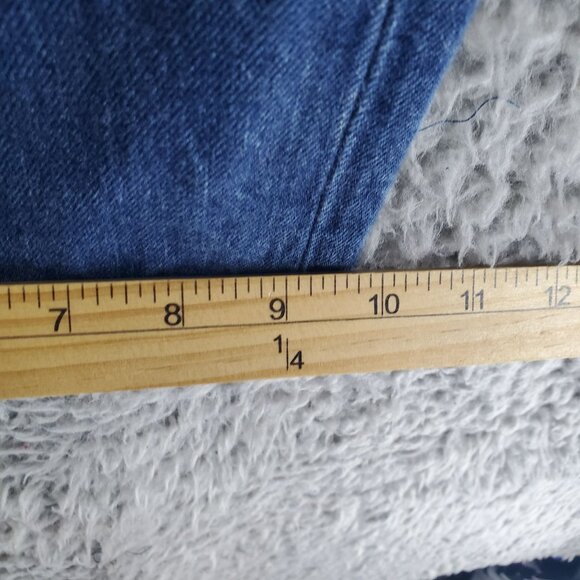 Levis Jeans Mens 42x32 Blue 569 Loose Straight Fit Denim Button Flap Pockets - Picture 9 of 12